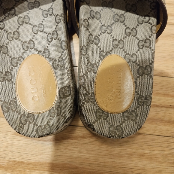 Authentic gently used Gucci slides (mens size 9 US, fits women's 10-11 US) - Picture 3 of 5